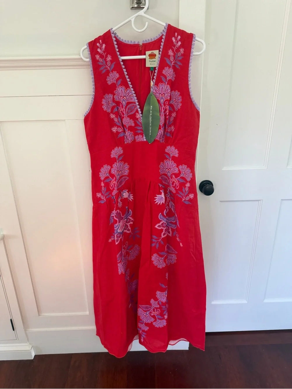 Farm Rio NWT porcelain garden floral dress in large - Picture 4 of 6